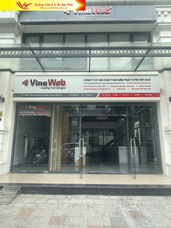 biển hiệu công ty vinaweb