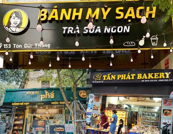 lam bien quang cao cua hang banh mi dep