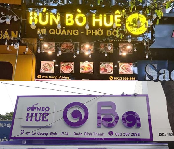 bien quang cao cua hang bun bo hue