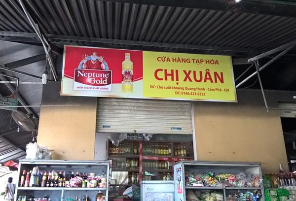 Làm biển cửa hàng tạp hóa giá rẻ tại Quảng Ninh