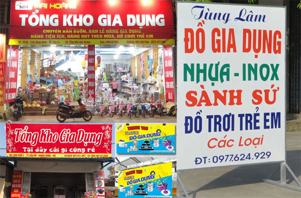 lam bien quang cao cua hang do gia dung