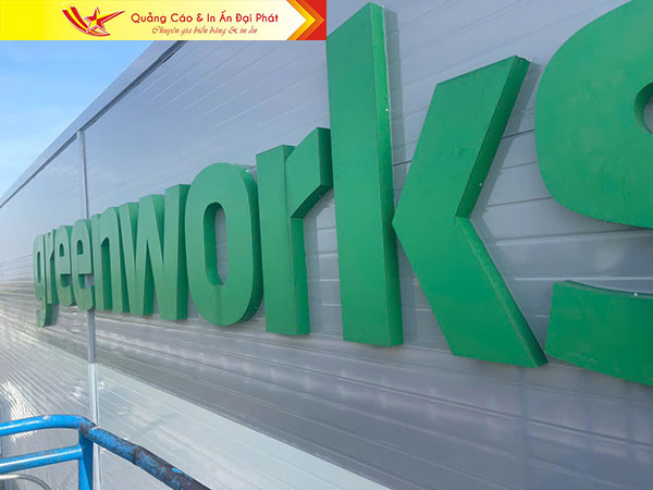 làm bộ chữ nổi green works