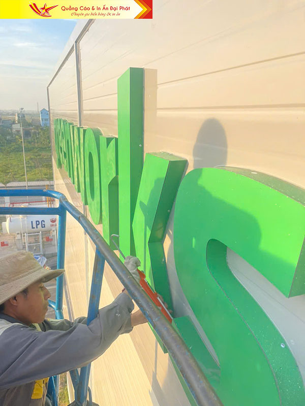 lắp chữ nổi công ty greengrow tại diêm điền