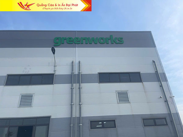 thi công chữ nổi công ty greengrow thái bình
