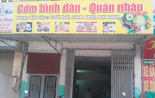 Làm biển quảng cáo quán cơm tại Hải Phòng, Hải Dương, Quảng Ninh