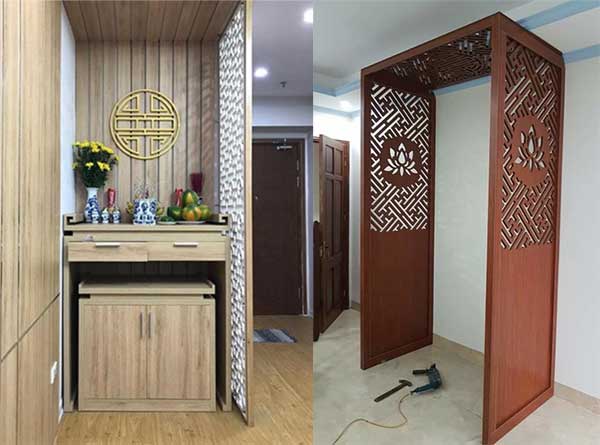 Lợi ích sử dụng vách ngăn bàn thờ bằng nhựa