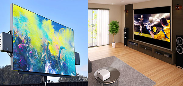 So sánh màn hình led và máy chiếu
